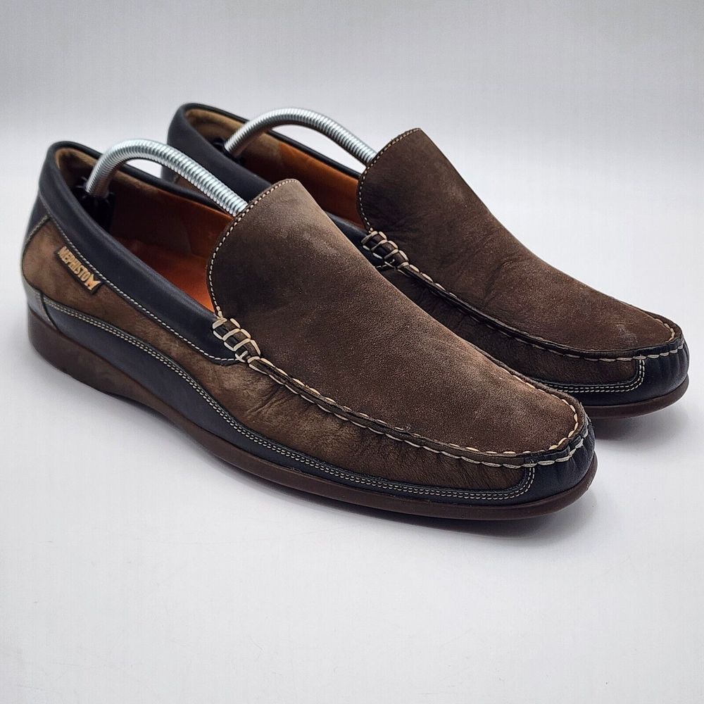 Mephisto Men's Baduard Loafer Size 11 Slip On Cool-Air‎ Shoe Brown Nubuck Comfy